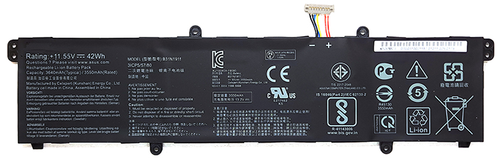 Recambio de Batería para ordenador portátil  ASUS VivoBook-Flip-14-TP470EA