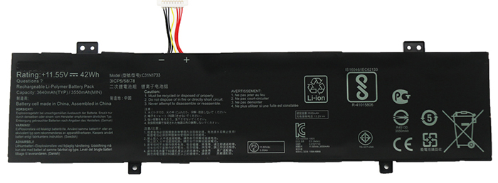 Recambio de Batería para ordenador portátil  ASUS VivoBook-Flip-14-TP412UA