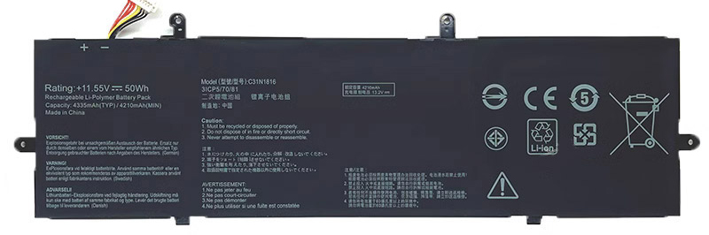 Recambio de Batería para ordenador portátil  ASUS ZenBook-Flip-13-Q326FA