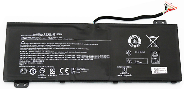 Recambio de Batería para ordenador portátil  acer Predator-Helios-300-PH315-53-Series