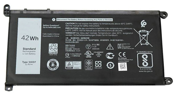 Recambio de Batería para ordenador portátil  Dell 51KD7