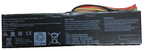 Recambio de Batería para ordenador portátil  GIGABYTE Aero-14-W-CF2-Series