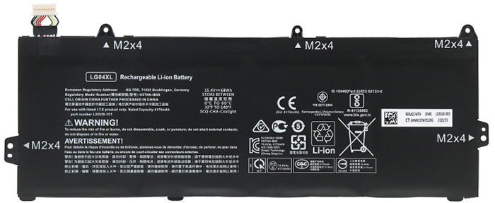 Recambio de Batería para ordenador portátil  HP LG04XL