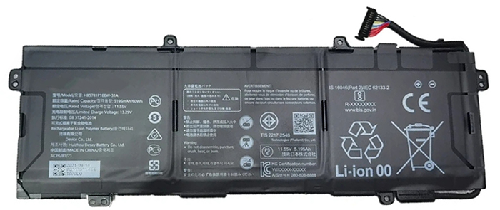 Recambio de Batería para ordenador portátil  HUAWEI HB5781P1EEW-31C