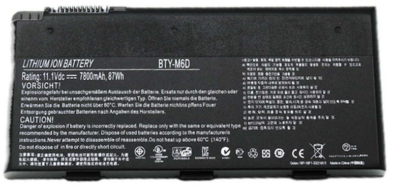 Recambio de Batería para ordenador portátil  MSI GT783R Series