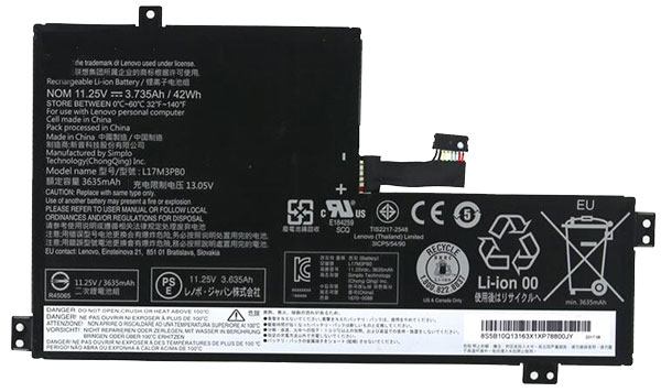 Recambio de Batería para ordenador portátil  lenovo L17L3PB0
