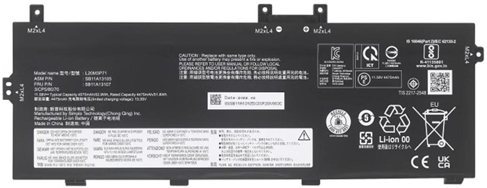 Recambio de Batería para ordenador portátil  LENOVO L20M3P71