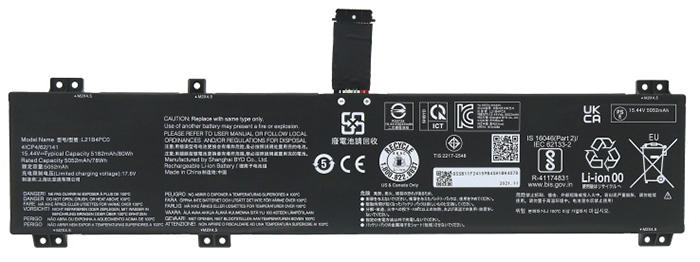 Recambio de Batería para ordenador portátil  LENOVO L21M4PC3