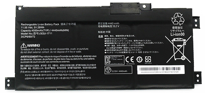 Recambio de Batería para ordenador portátil  THUNDEROBOT 911Ai