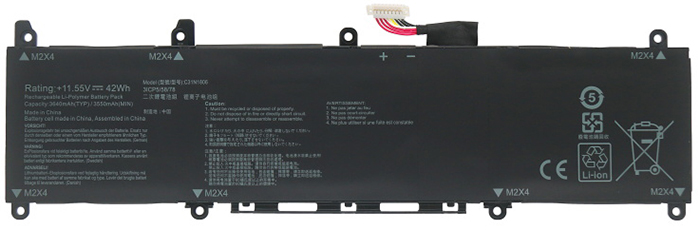Recambio de Batería para ordenador portátil  asus ADOL-13F