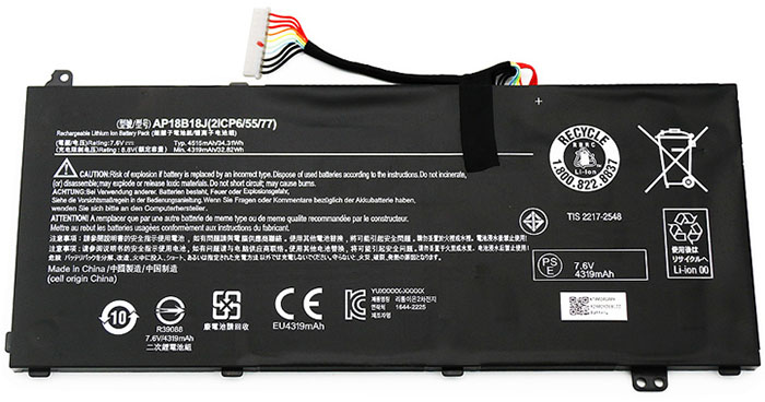 Recambio de Batería para ordenador portátil  ACER AP18B18J