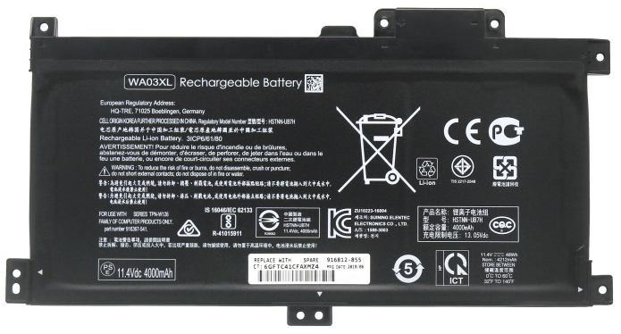 Recambio de Batería para ordenador portátil  HP  Pavilion-x360-15-br013NG