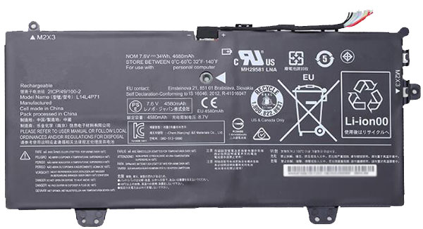 Recambio de Batería para ordenador portátil  Lenovo Yoga-3-11-5Y10c