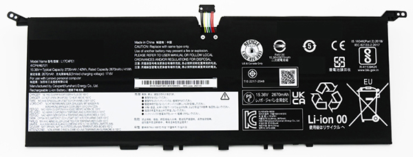 Recambio de Batería para ordenador portátil  LENOVO L17C4PE1