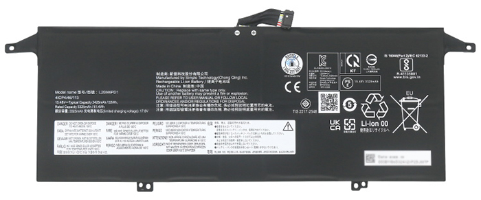 Recambio de Batería para ordenador portátil  Lenovo ThinkBook-13x-ITG-Plus-G2