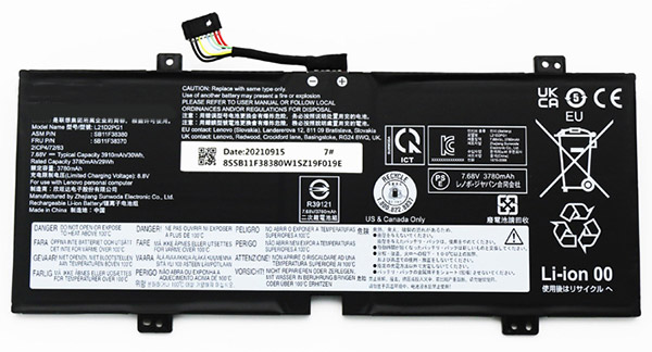 Recambio de Batería para ordenador portátil  lenovo L21M2PG1